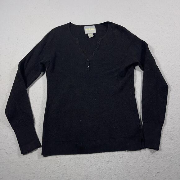 Wicked Wool Sweater Womens Small Henley Pullover Lightweight Knit Long Sleeve - Picture 1 of 8